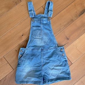 Girls Roxy Jean Short Overalls Size 10/M